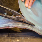 James Crombie in his workshop 2018